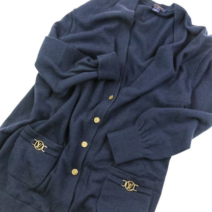 Louis Vuitton Cashmere Long Knit Cardigan Fo2 XS Navy — view 5