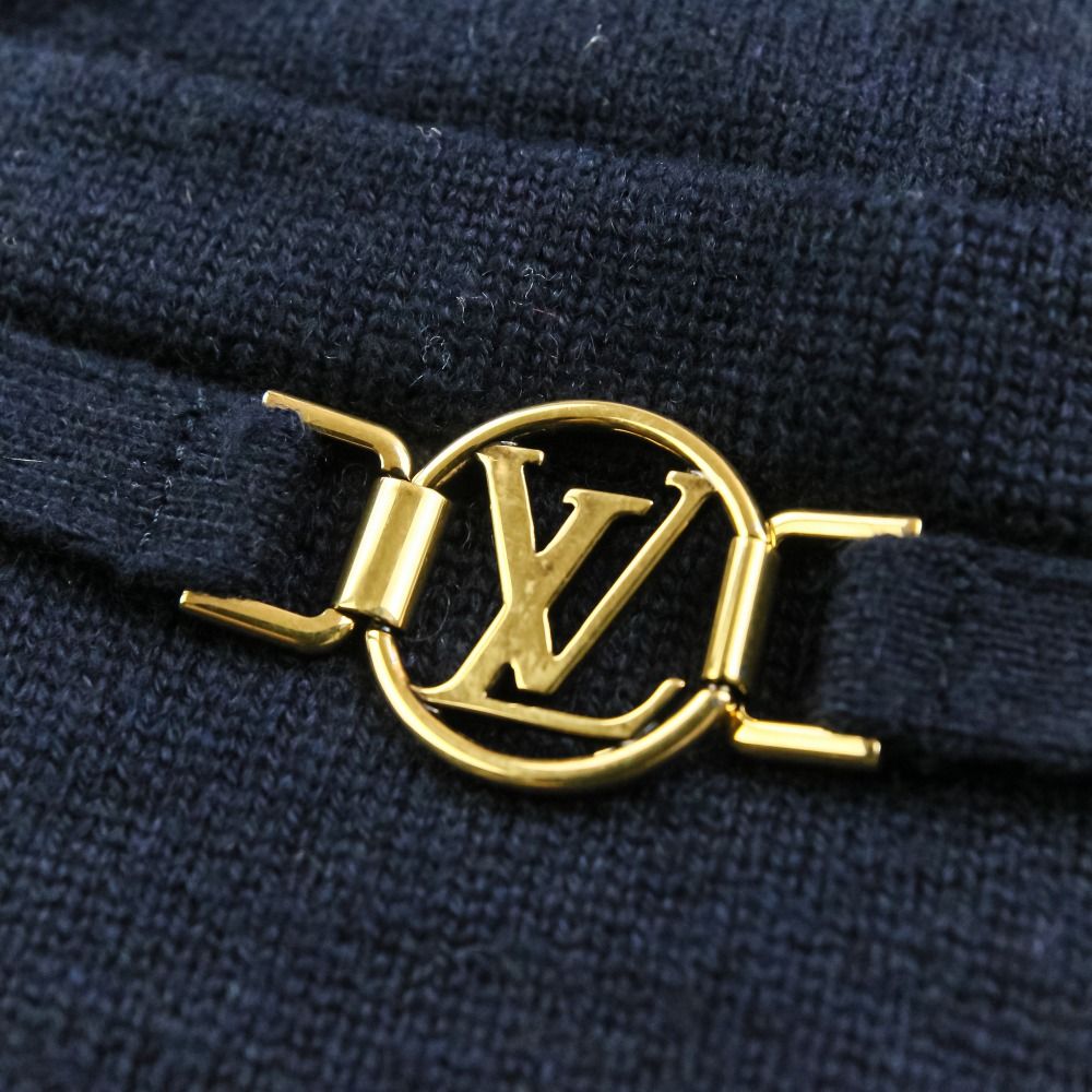 Louis Vuitton Cashmere Long Knit Cardigan Fo2 XS Navy — view 6