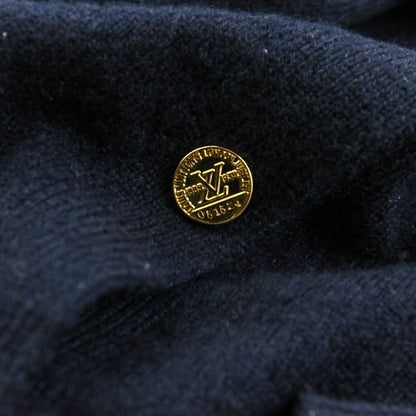 Louis Vuitton Cashmere Long Knit Cardigan Fo2 XS Navy — view 7