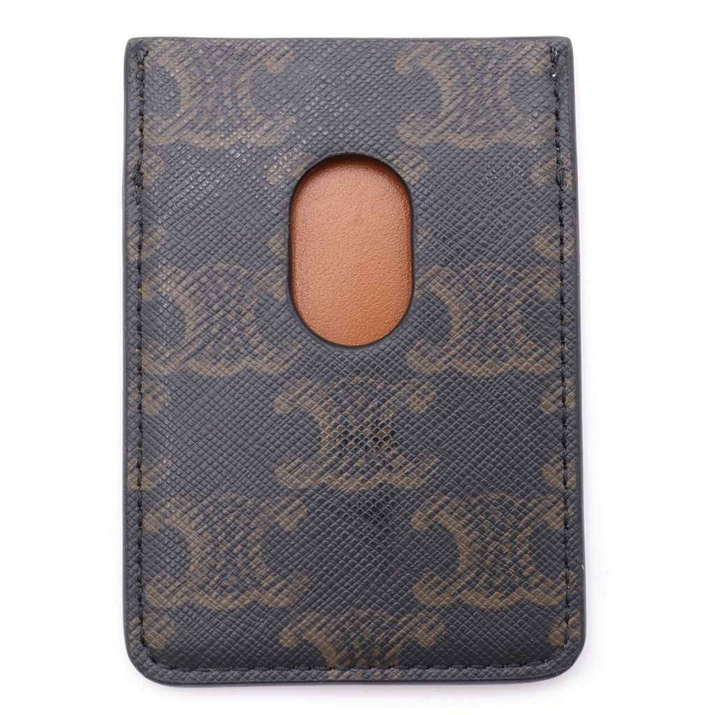 Celine Triomphe Canvas Card Case Brown — view 2