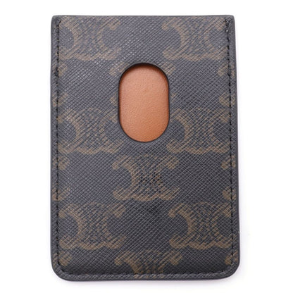 Celine Triomphe Canvas Card Case Brown — view 2