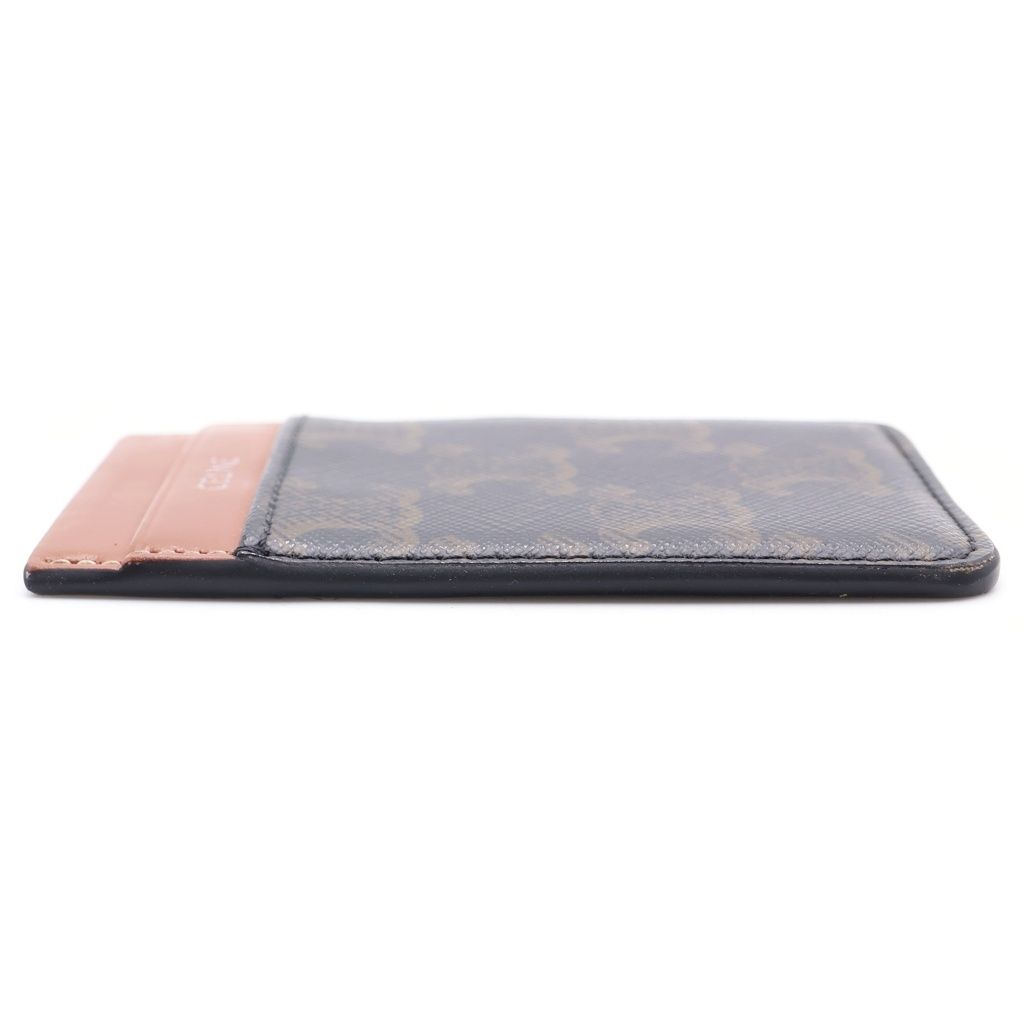 Celine Triomphe Canvas Card Case Brown — view 4