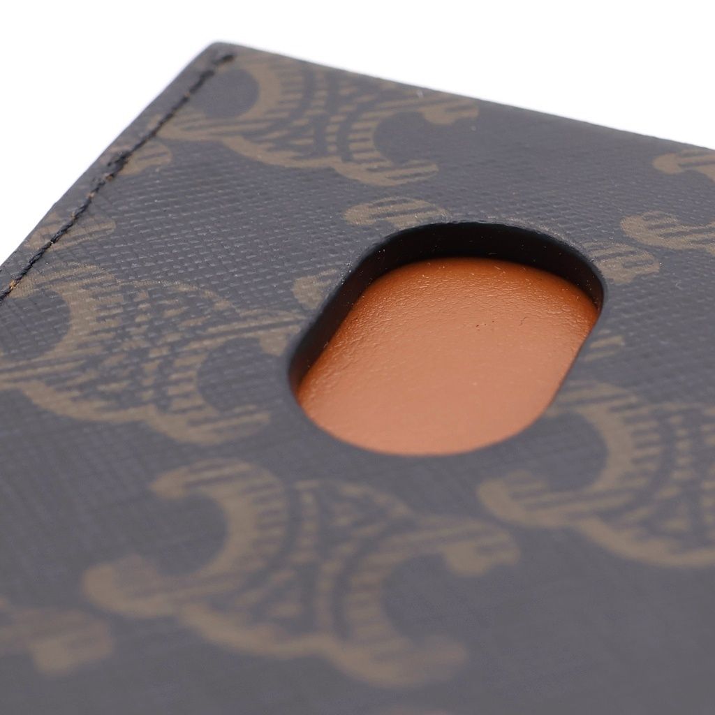 Celine Triomphe Canvas Card Case Brown — view 6