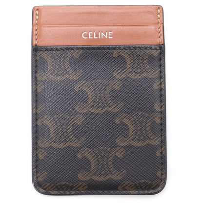 Celine Triomphe Canvas Card Case Brown