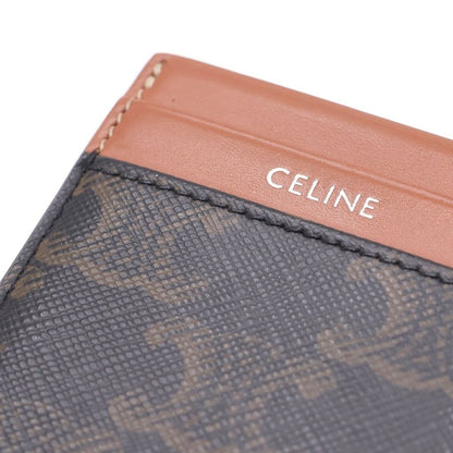 Celine Triomphe Canvas Card Case Brown — view 5