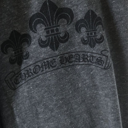 Chrome Hearts Sweatpants BS Flare Scroll Label Print Gray — view 6