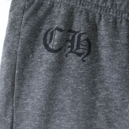 Chrome Hearts Sweatpants BS Flare Scroll Label Print Gray — view 5