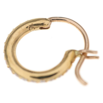 Chrome Hearts 22K Hoop Tfl Tiny P D Pave Diamond Earrings Gold — view 5