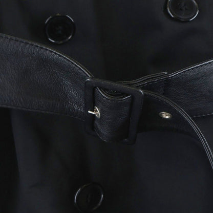 Saint Laurent Paris Belted Polyester Cotton Trench Coat Long Black — view 5