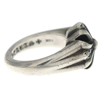 Chrome Hearts Cutout CH Pls P D Small Plus Pave Diamond Silver Ring — view 3