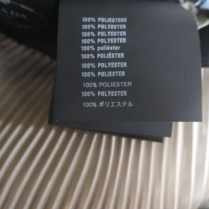 Prada Pleated Skirt Polyester Elastic Waist Silver — view 7