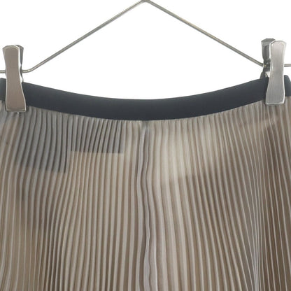 Prada Pleated Skirt Polyester Elastic Waist Silver — view 3