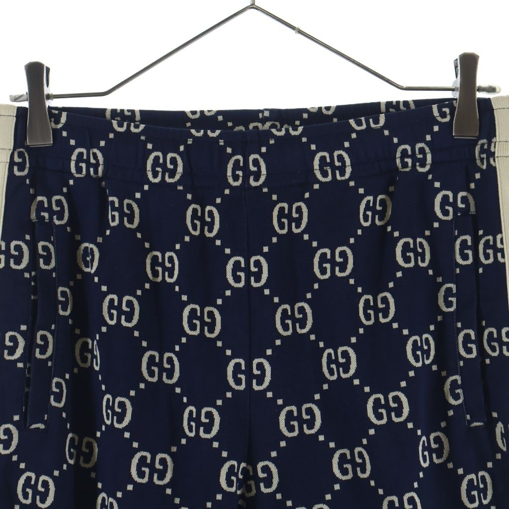 Gucci GG Jacquard Sweatpants Jogging Track Navy — view 3