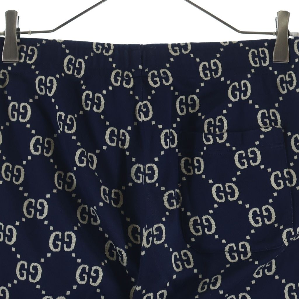 Gucci GG Jacquard Sweatpants Jogging Track Navy — view 4