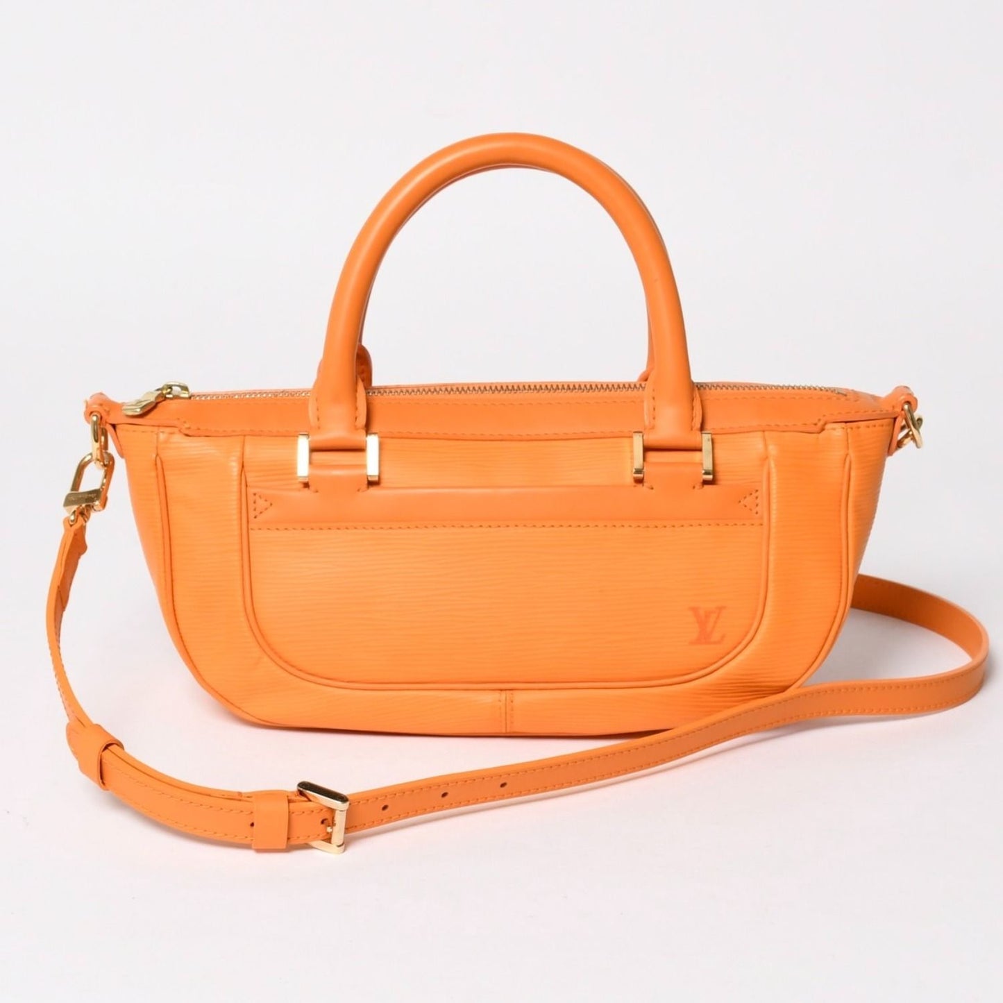 Louis Vuitton Dhanura PM 2-Way Bag Epi Leather Mandarin Orange Gold