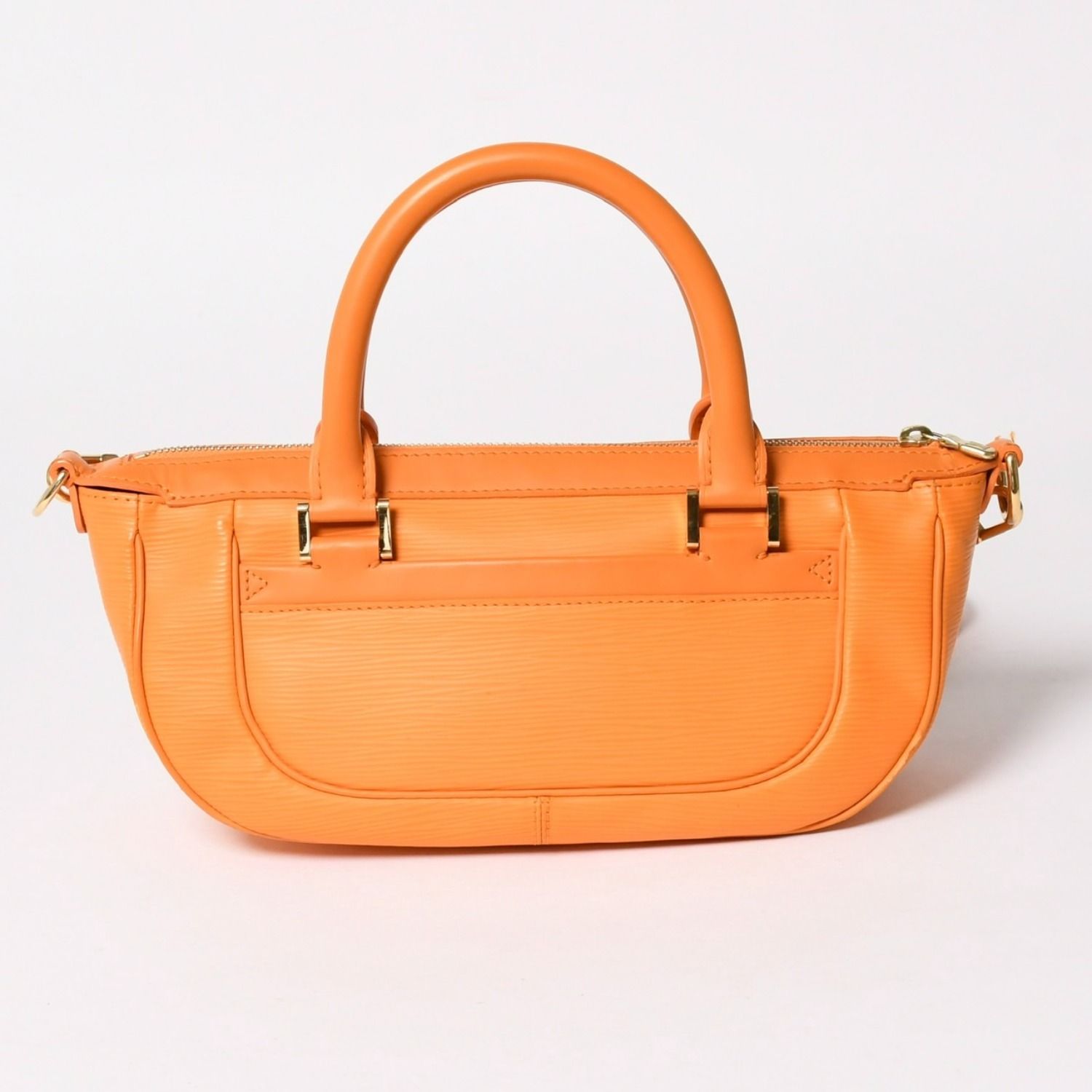 Louis Vuitton Dhanura PM 2-Way Bag Epi Leather Mandarin Orange Gold — view 2