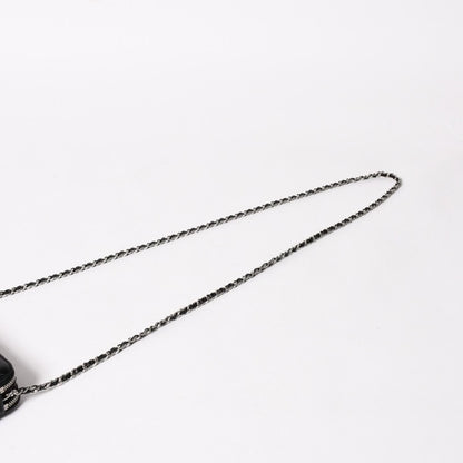Chanel Chain Wallet on CC Logo Lambskin Black Silver Shoulder Bag — view 4
