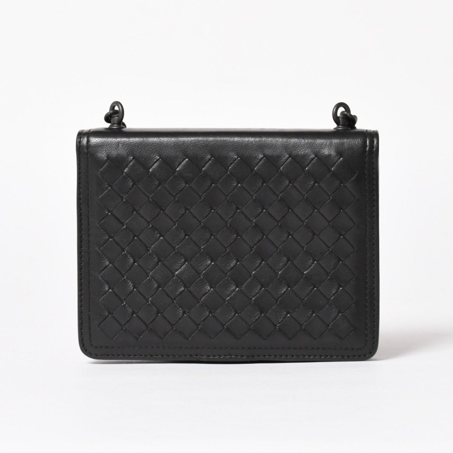 Bottega Veneta Intrecciato Shoulder Bag Chain Black — view 2