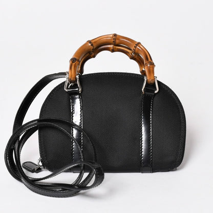 Gucci Shoulder Bag Mini Andbag 2-Way Bamboo Silver