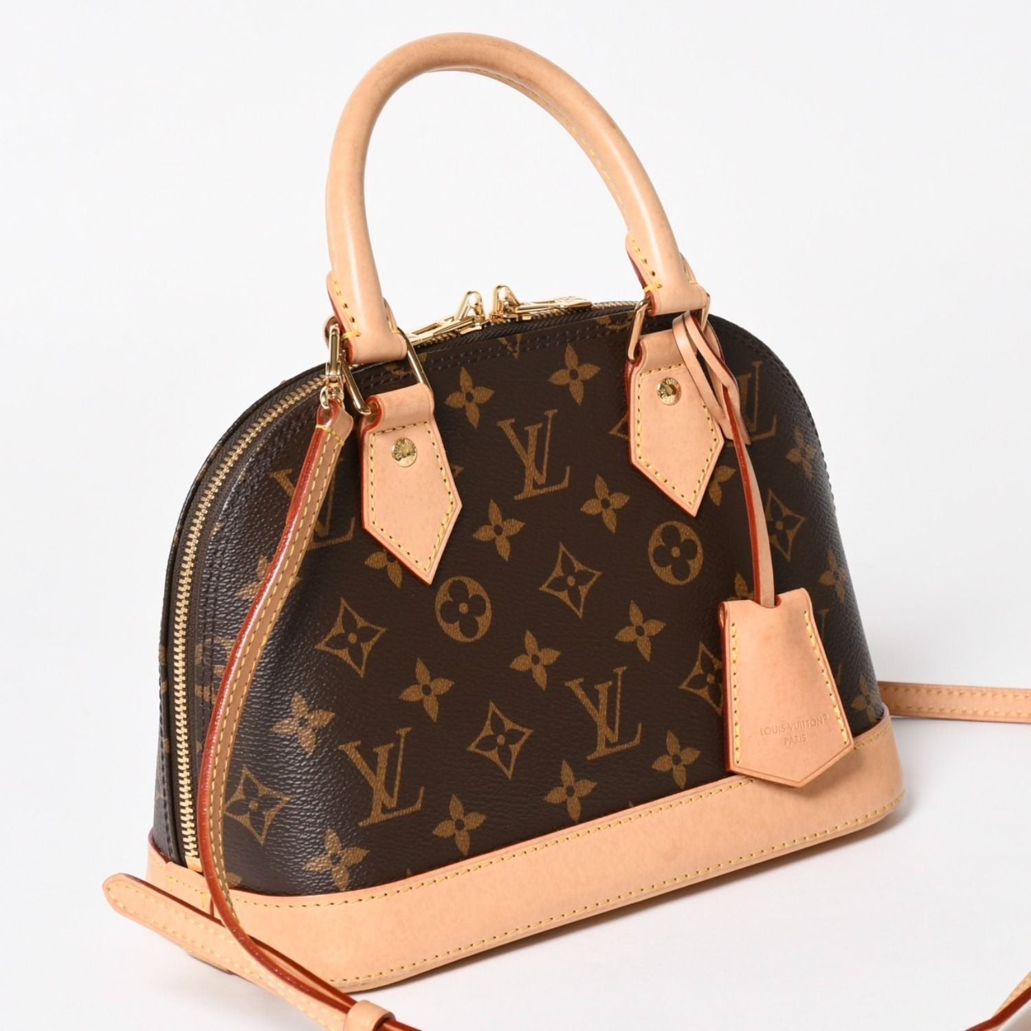 Louis Vuitton Monogram Alma BB Handbag Shoulder Gold — view 3