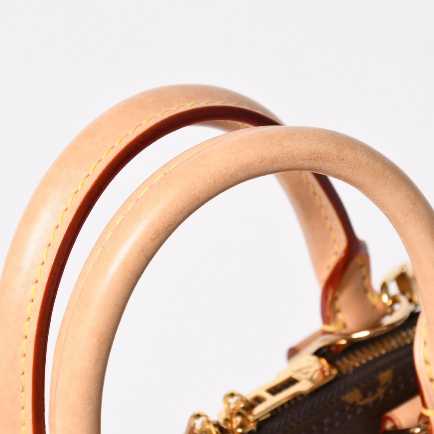 Louis Vuitton Monogram Alma BB Handbag Shoulder Gold — view 5