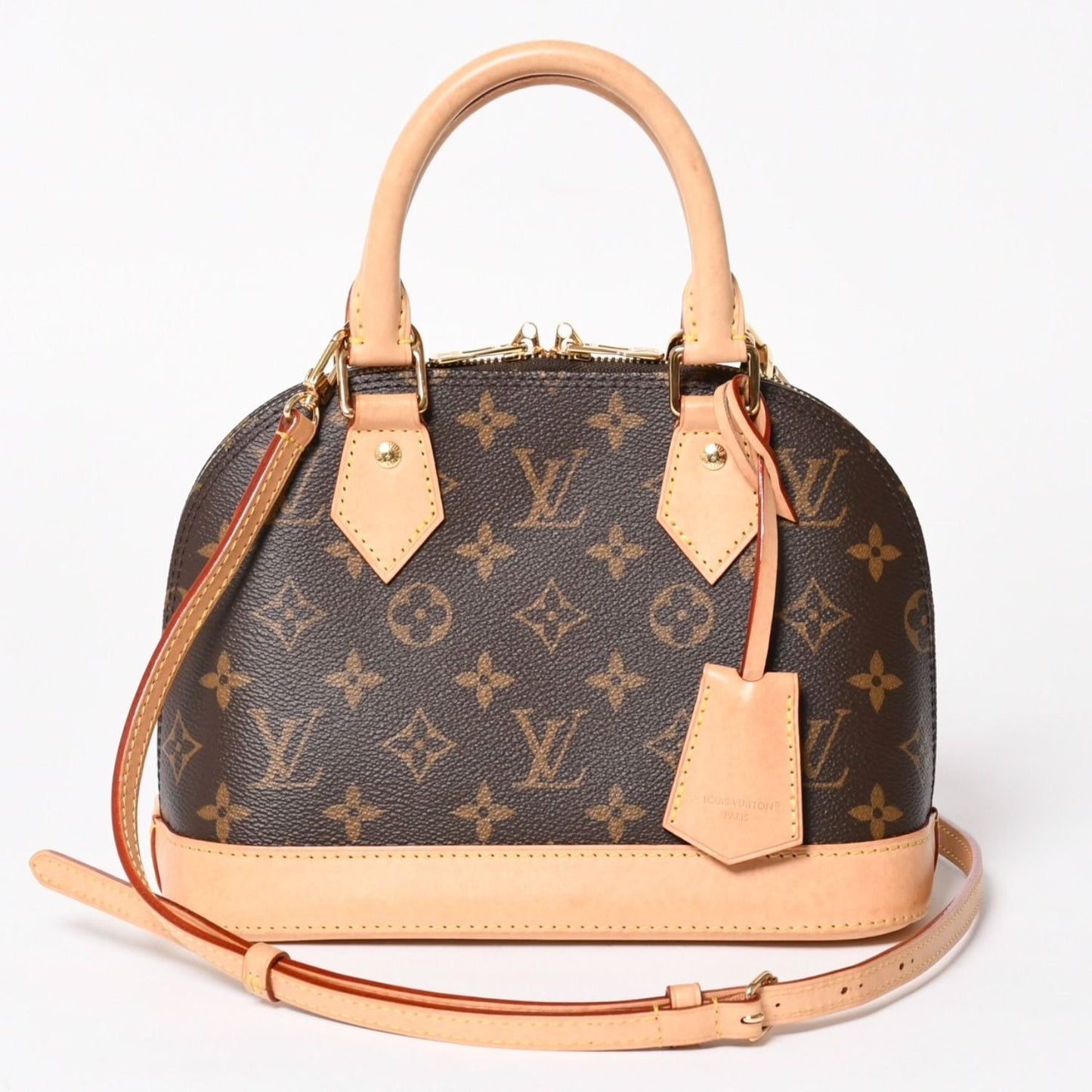 Louis Vuitton Monogram Alma BB Handbag Shoulder Gold