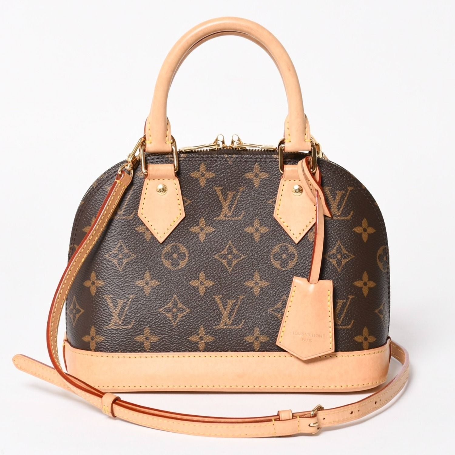 Louis Vuitton Monogram Alma BB Handbag Shoulder Gold