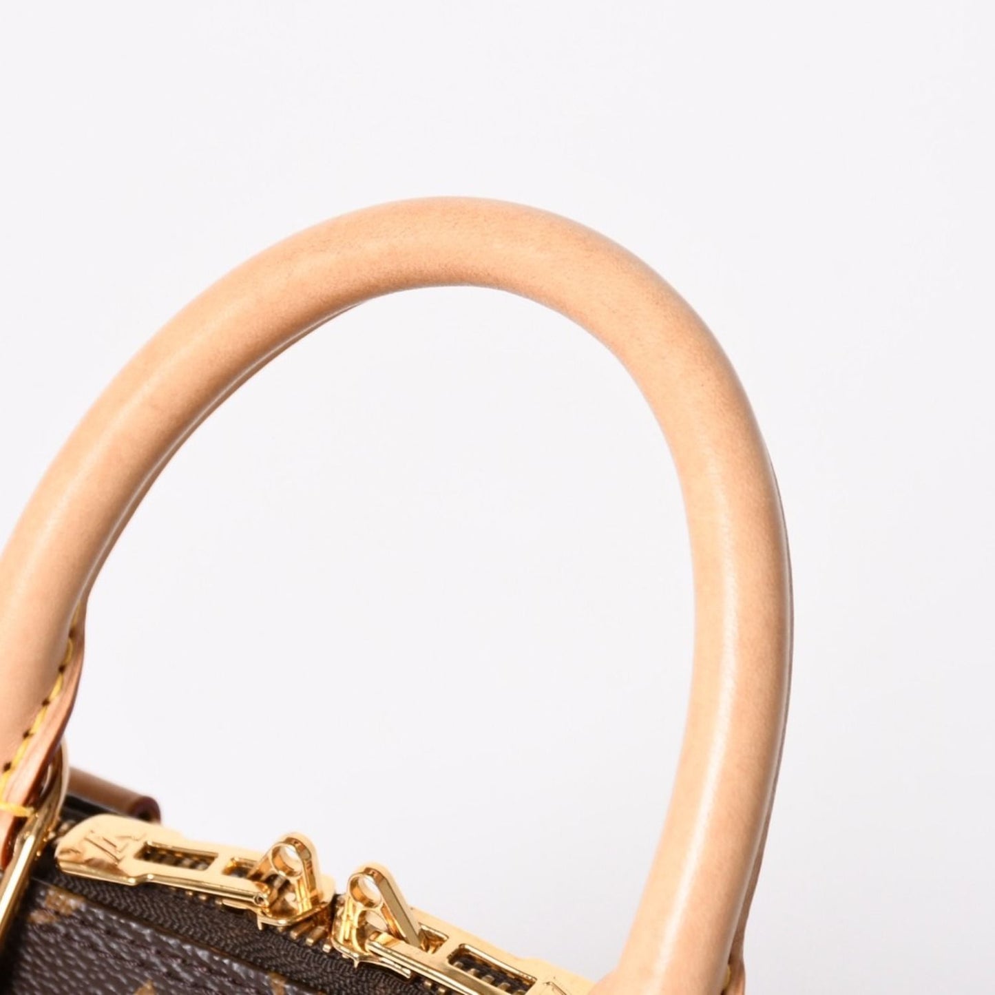 Louis Vuitton Monogram Alma BB Handbag Shoulder Gold — view 7