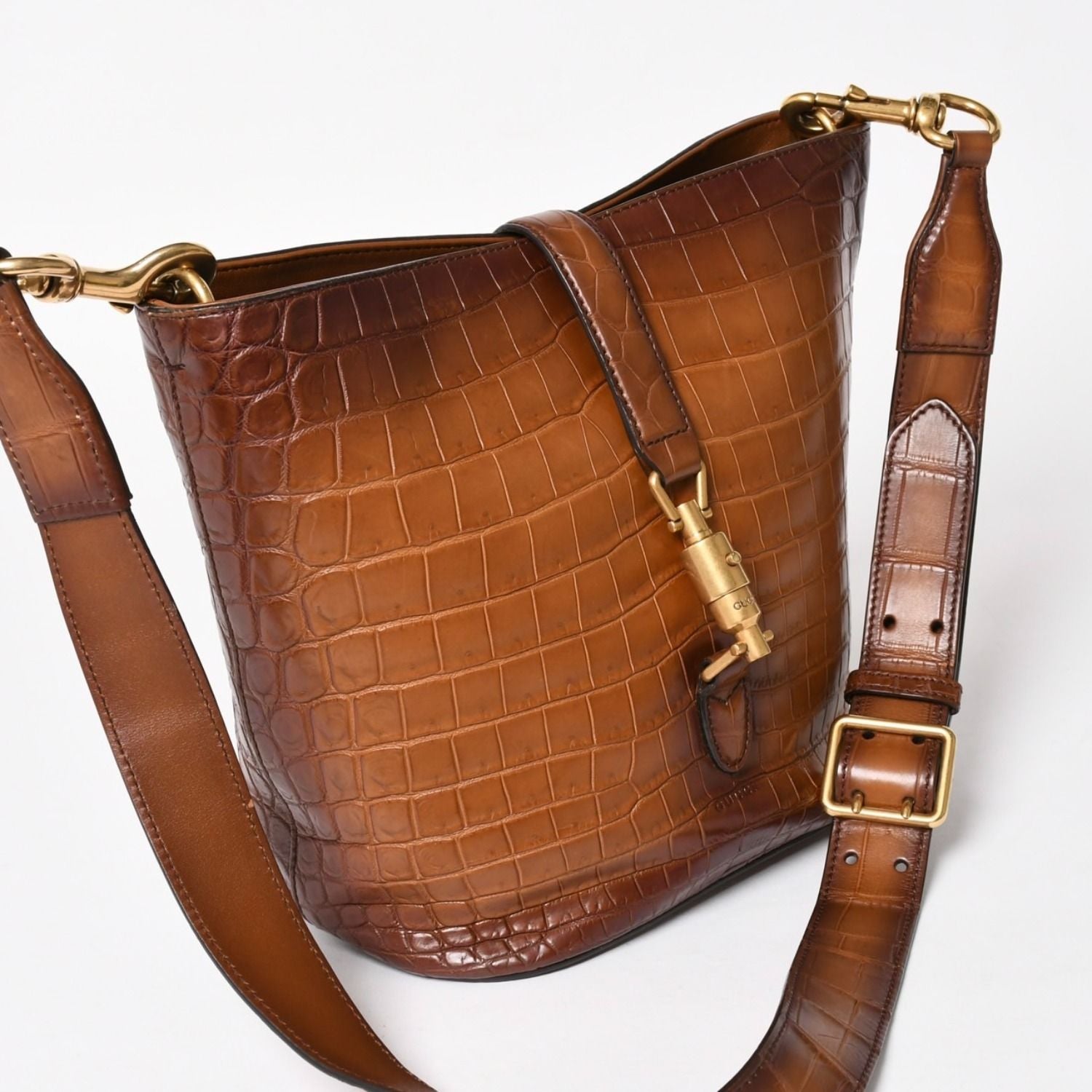 Gucci Shoulder Bag Cross New Jackie Brown Gold — view 3