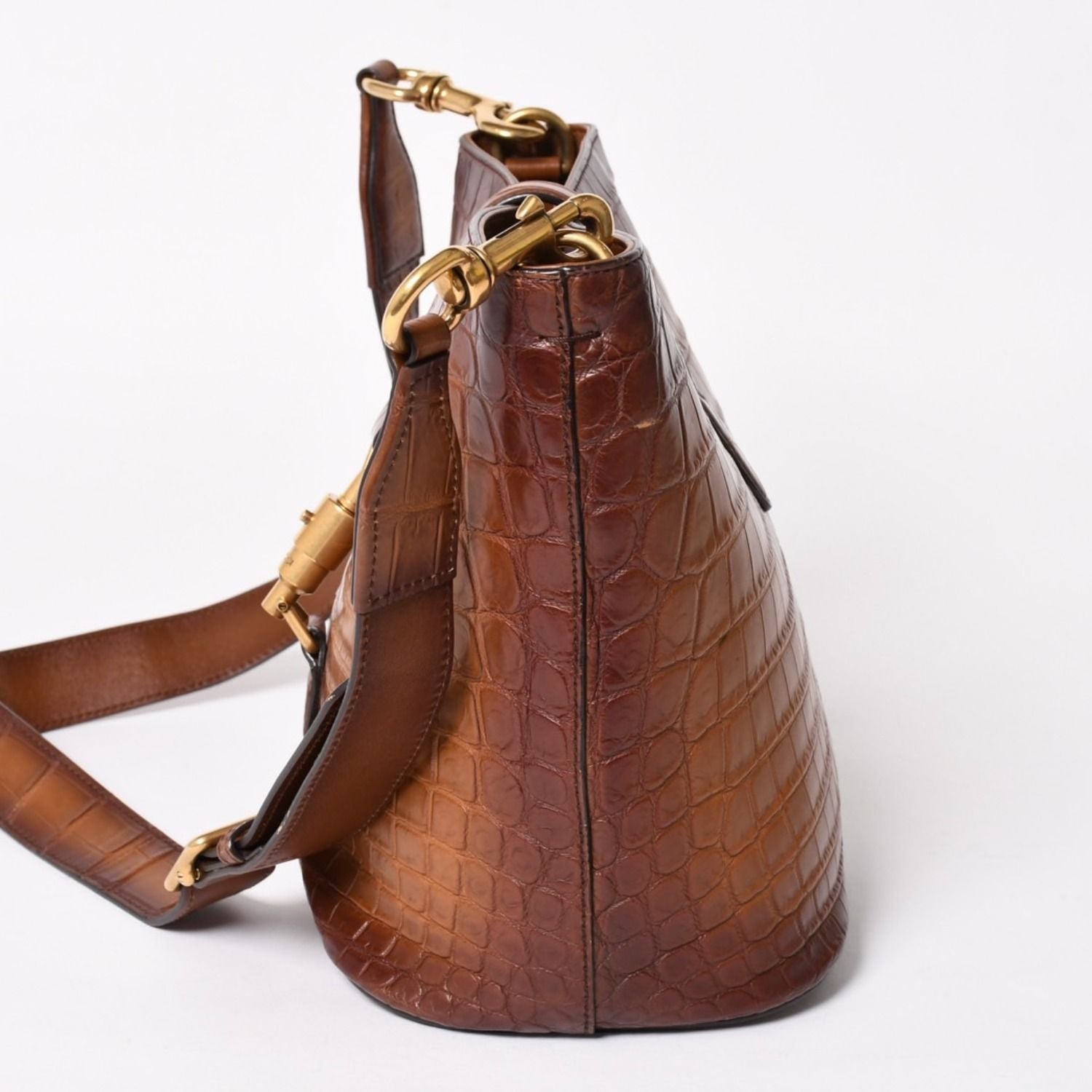 Gucci Shoulder Bag Cross New Jackie Brown Gold — view 4