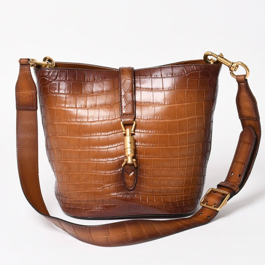 Gucci Shoulder Bag Cross New Jackie Brown Gold