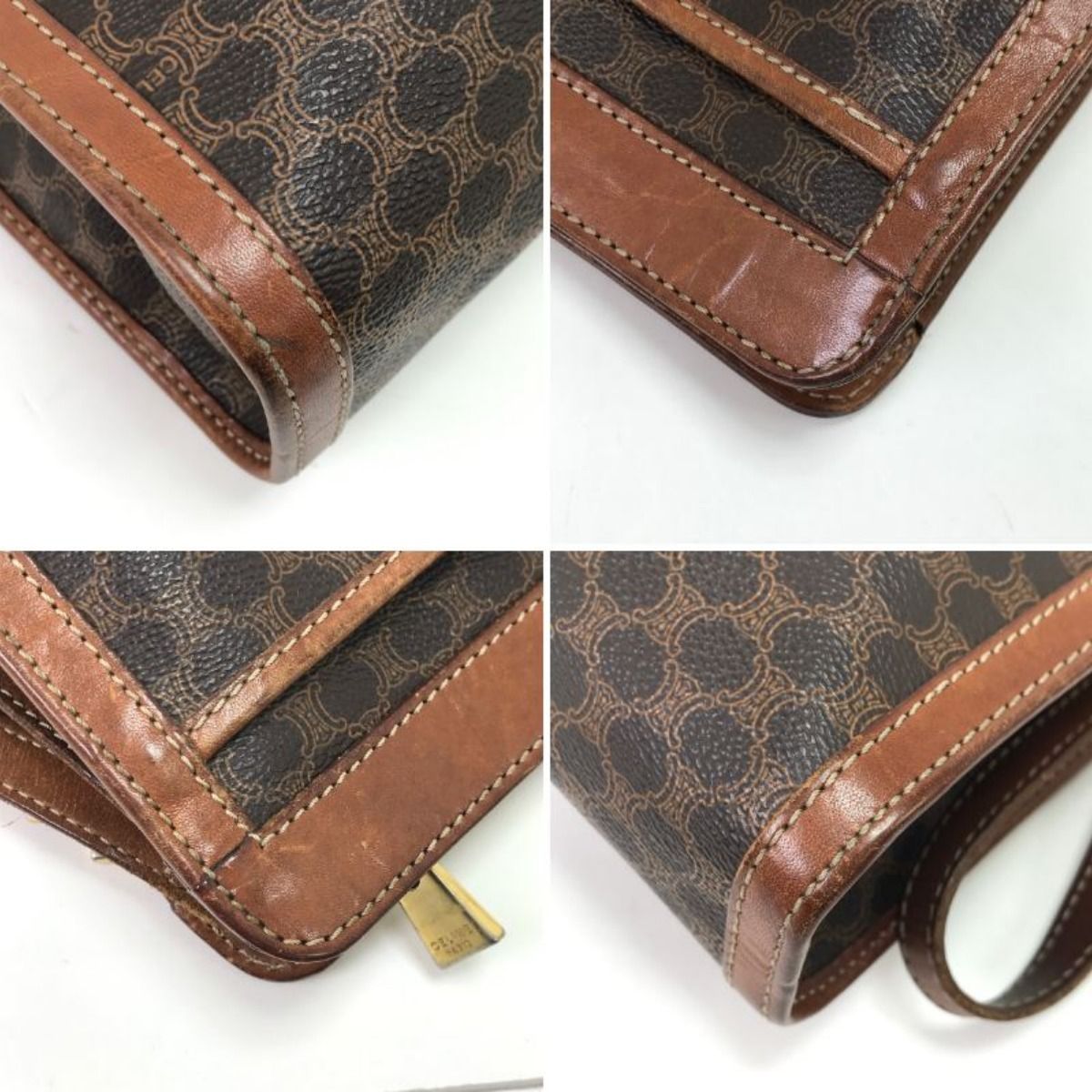Celine Second Bag Macadam Pattern Brown — view 4