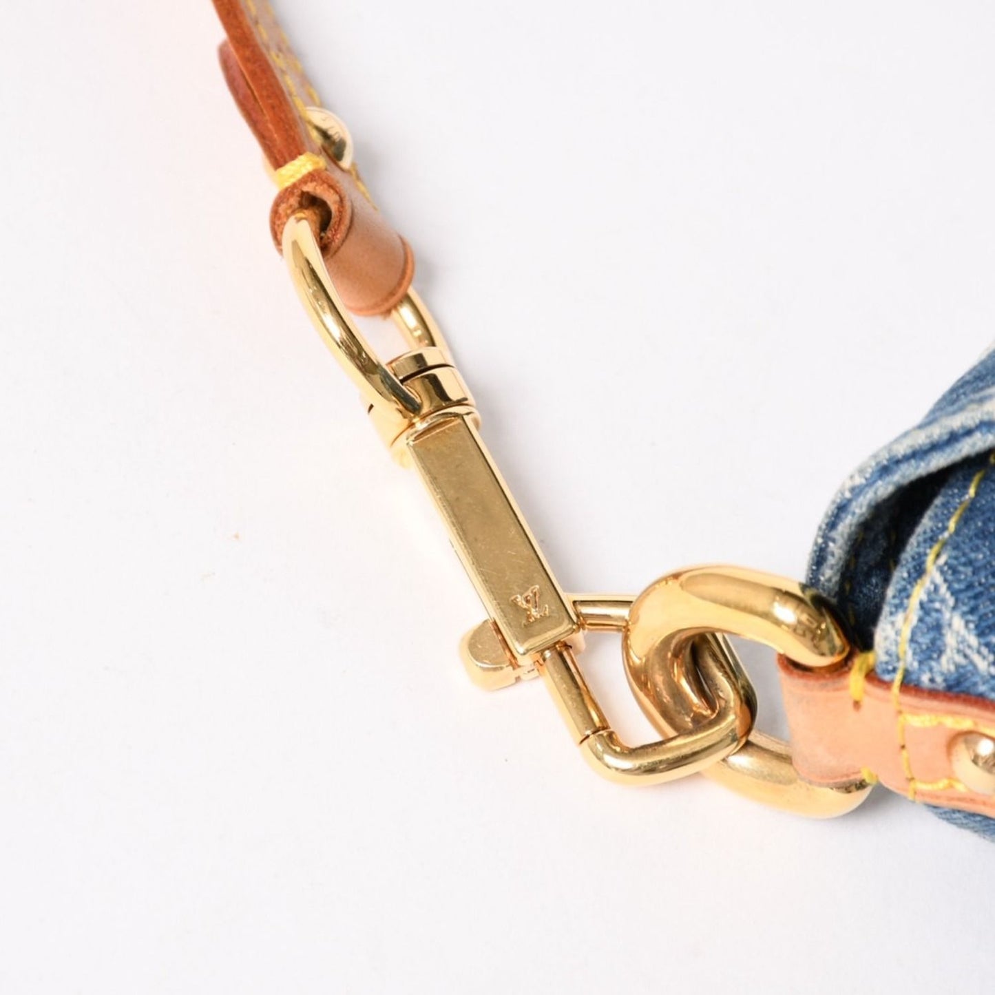 Louis Vuitton Mini Pleaty Bag Monogram Denim Indigo Blue — view 7