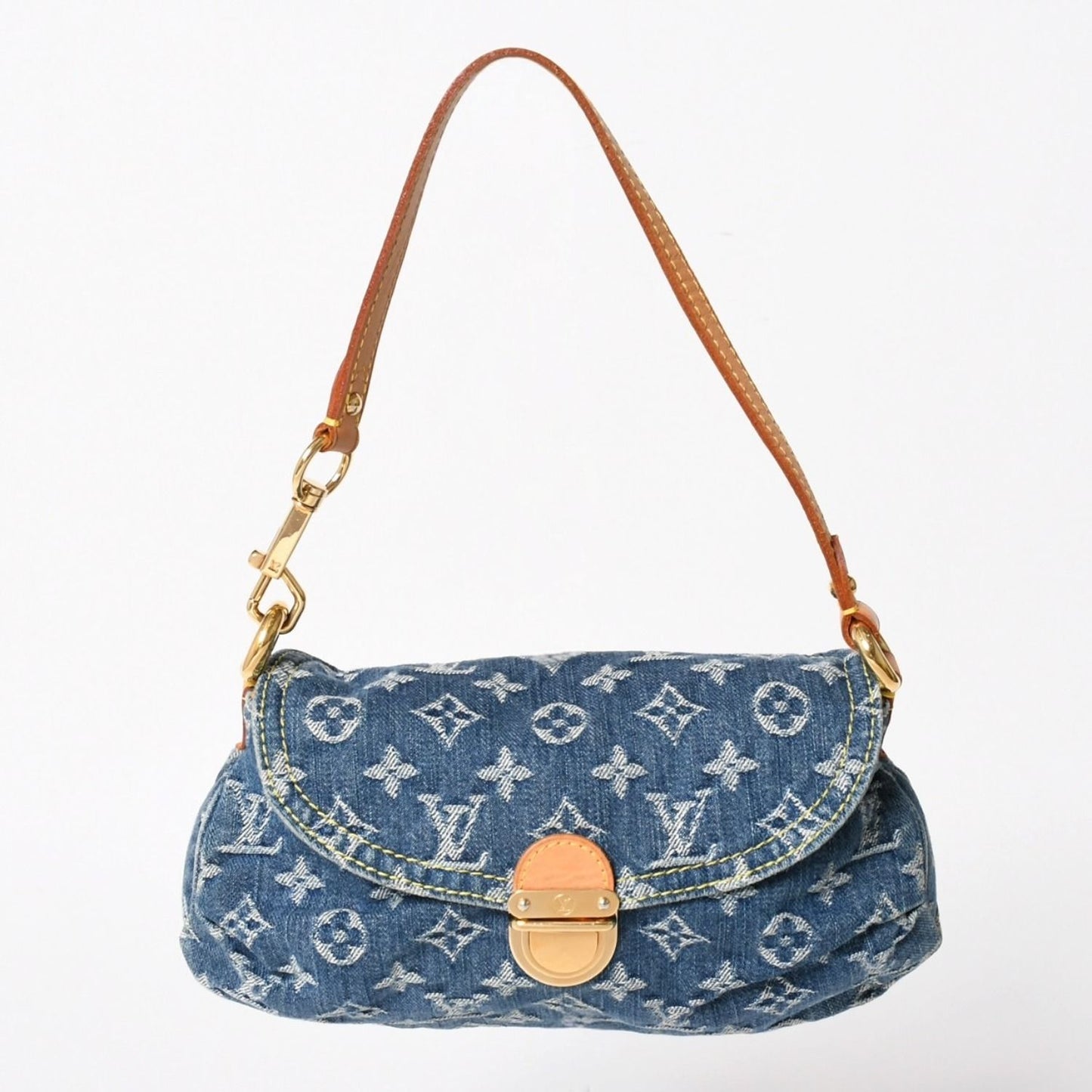 Louis Vuitton Mini Pleaty Bag Monogram Denim Indigo Blue