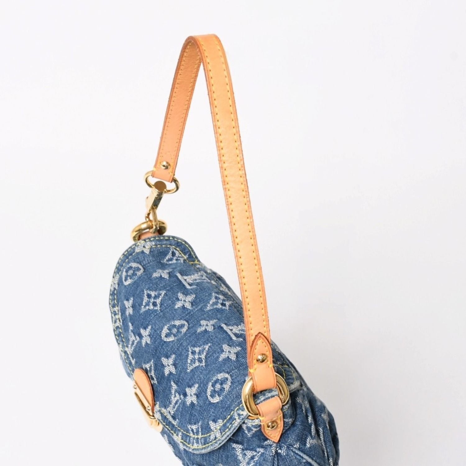 Louis Vuitton Mini Pleaty Bag Monogram Denim Indigo Blue — view 6
