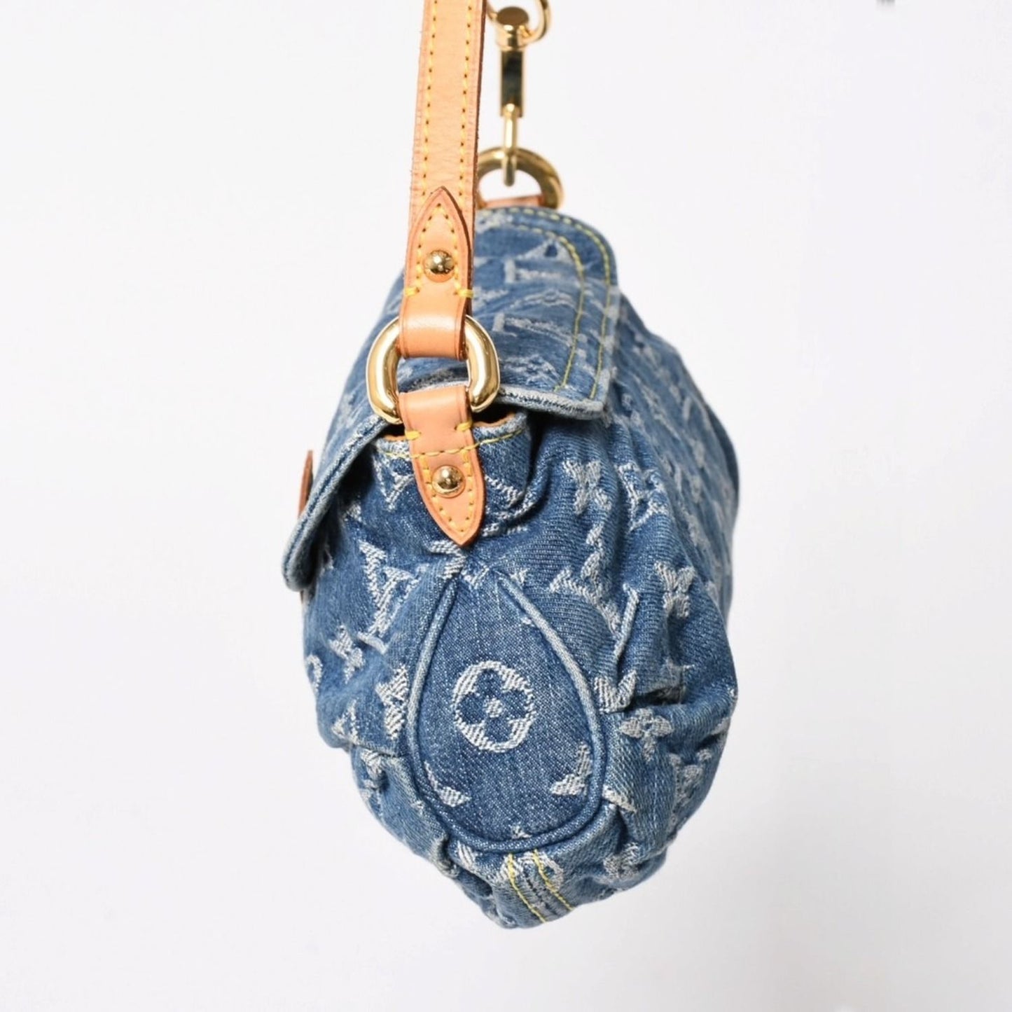 Louis Vuitton Mini Pleaty Bag Monogram Denim Indigo Blue — view 4