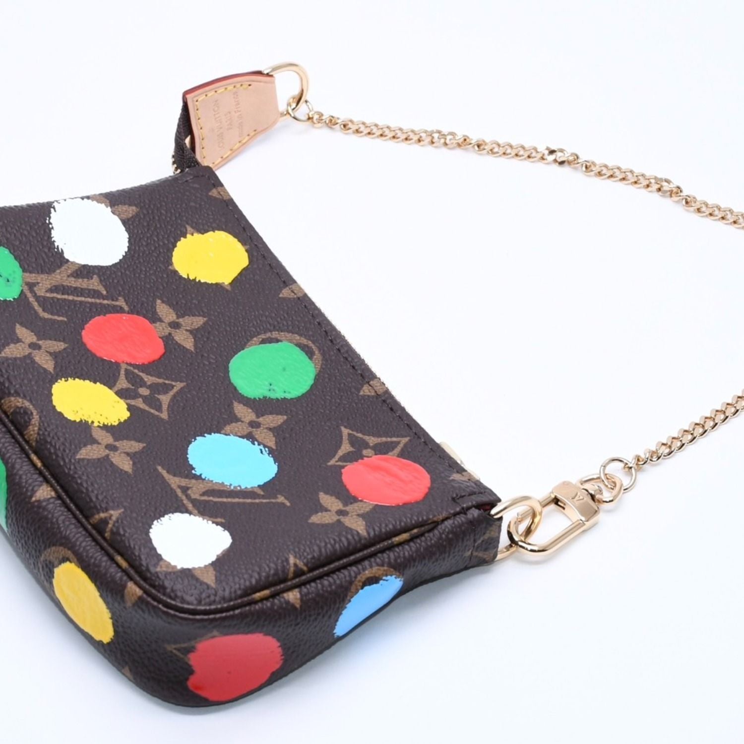 Louis Vuitton Yayoi Kusama Mini Pochette Accessoires Pouch Brown Multicolor — view 3