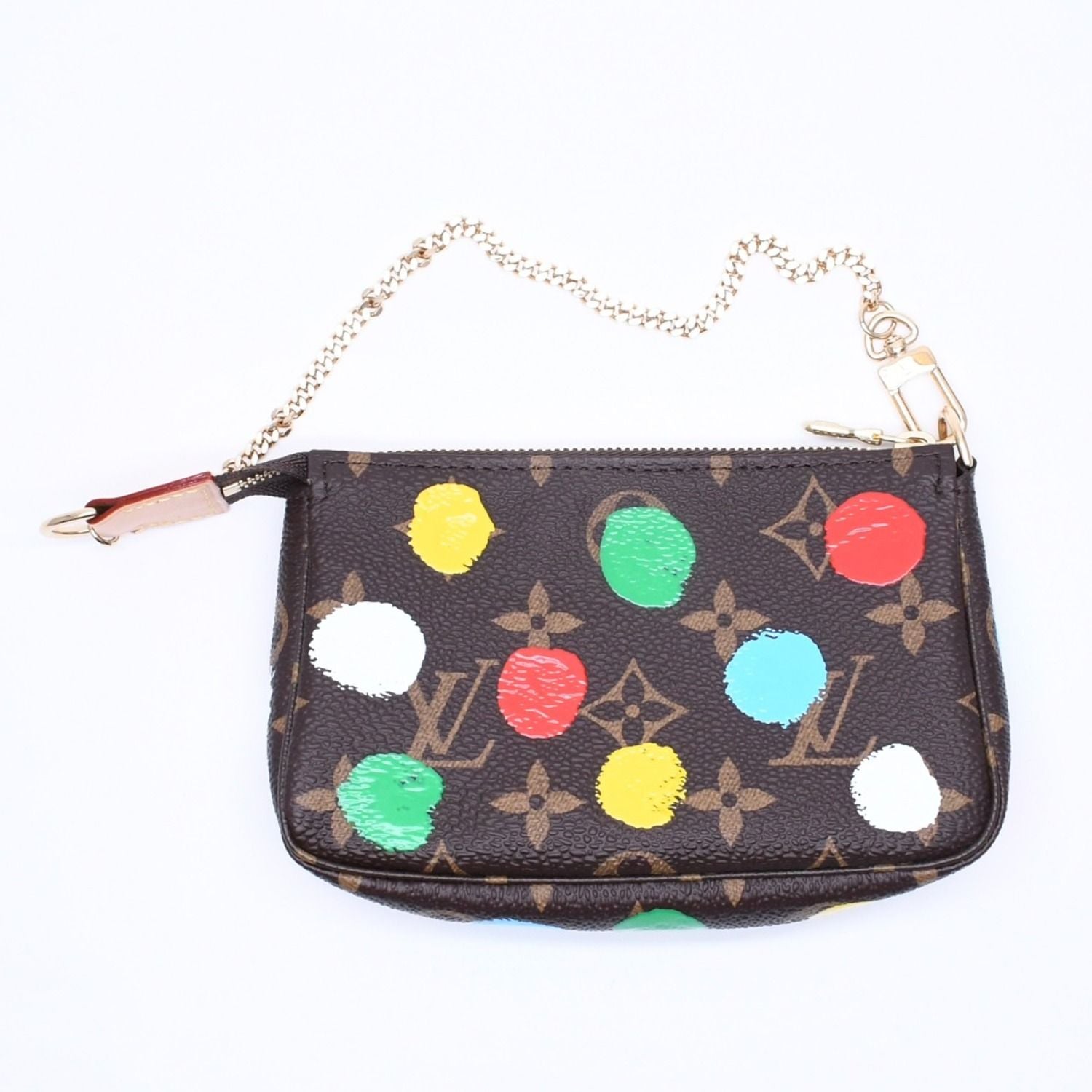 Louis Vuitton Yayoi Kusama Mini Pochette Accessoires Pouch Brown Multicolor — view 2
