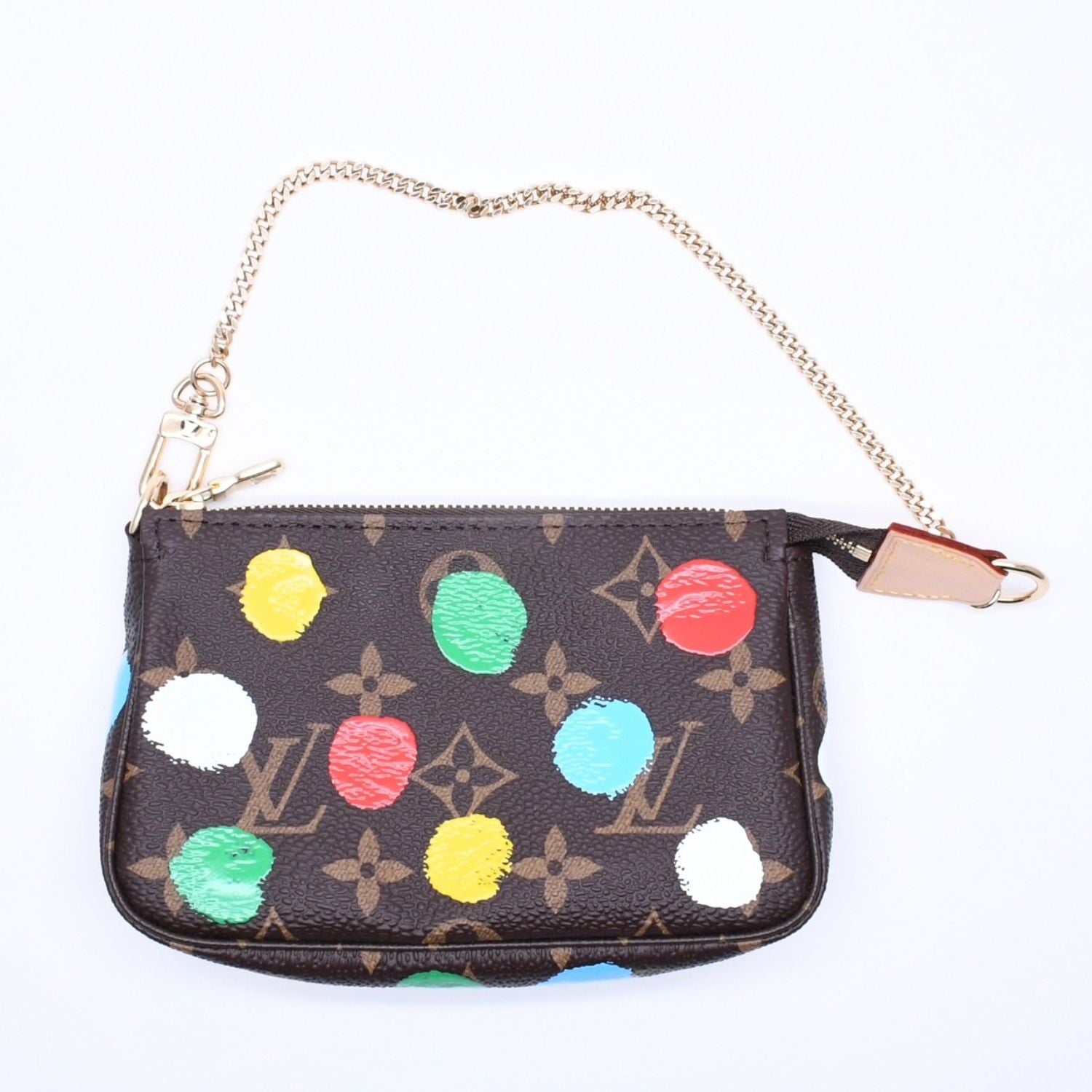 Louis Vuitton Yayoi Kusama Mini Pochette Accessoires Pouch Brown Multicolor