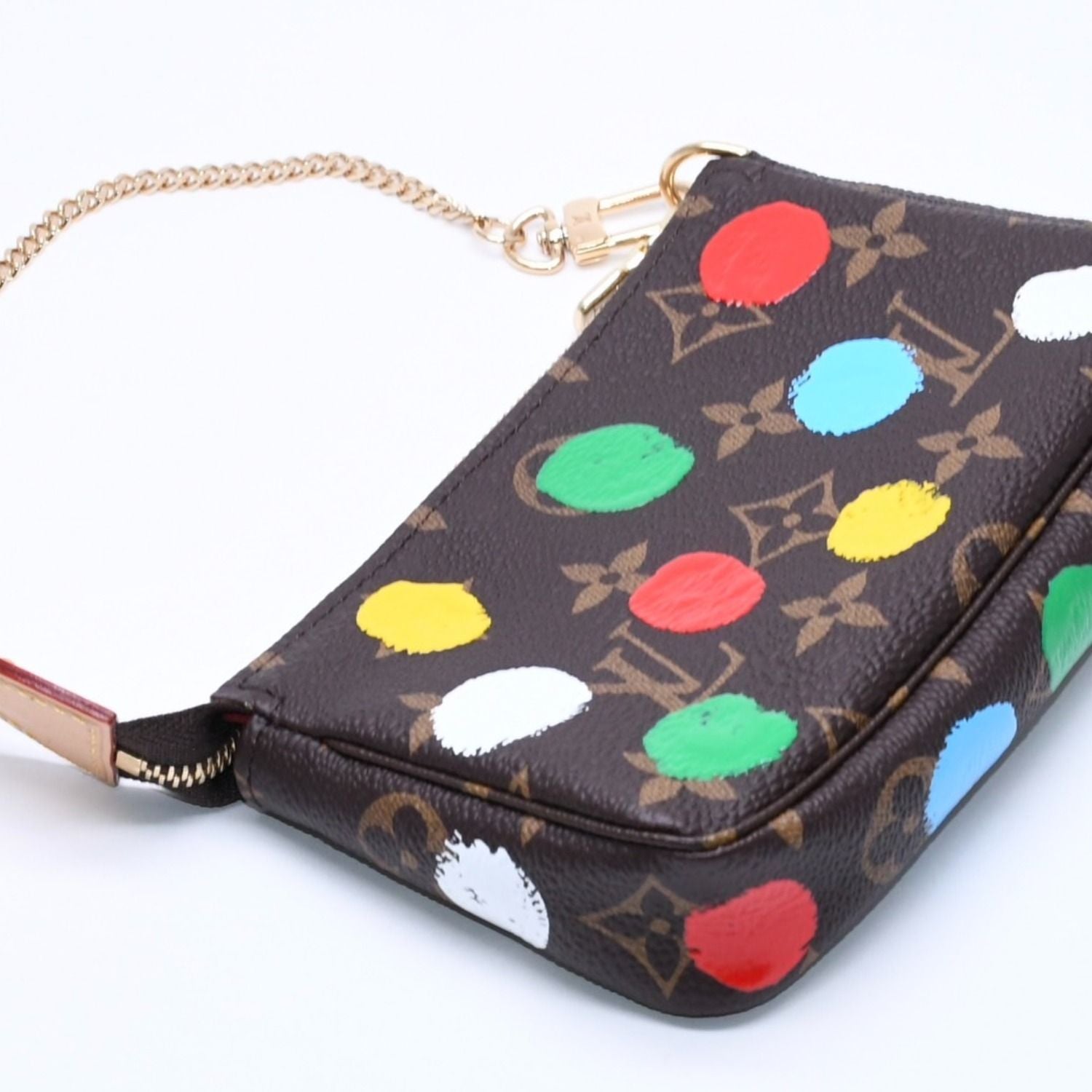 Louis Vuitton Yayoi Kusama Mini Pochette Accessoires Pouch Brown Multicolor — view 4