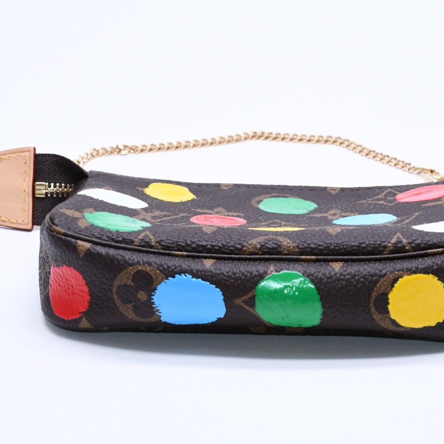Louis Vuitton Yayoi Kusama Mini Pochette Accessoires Pouch Brown Multicolor — view 5
