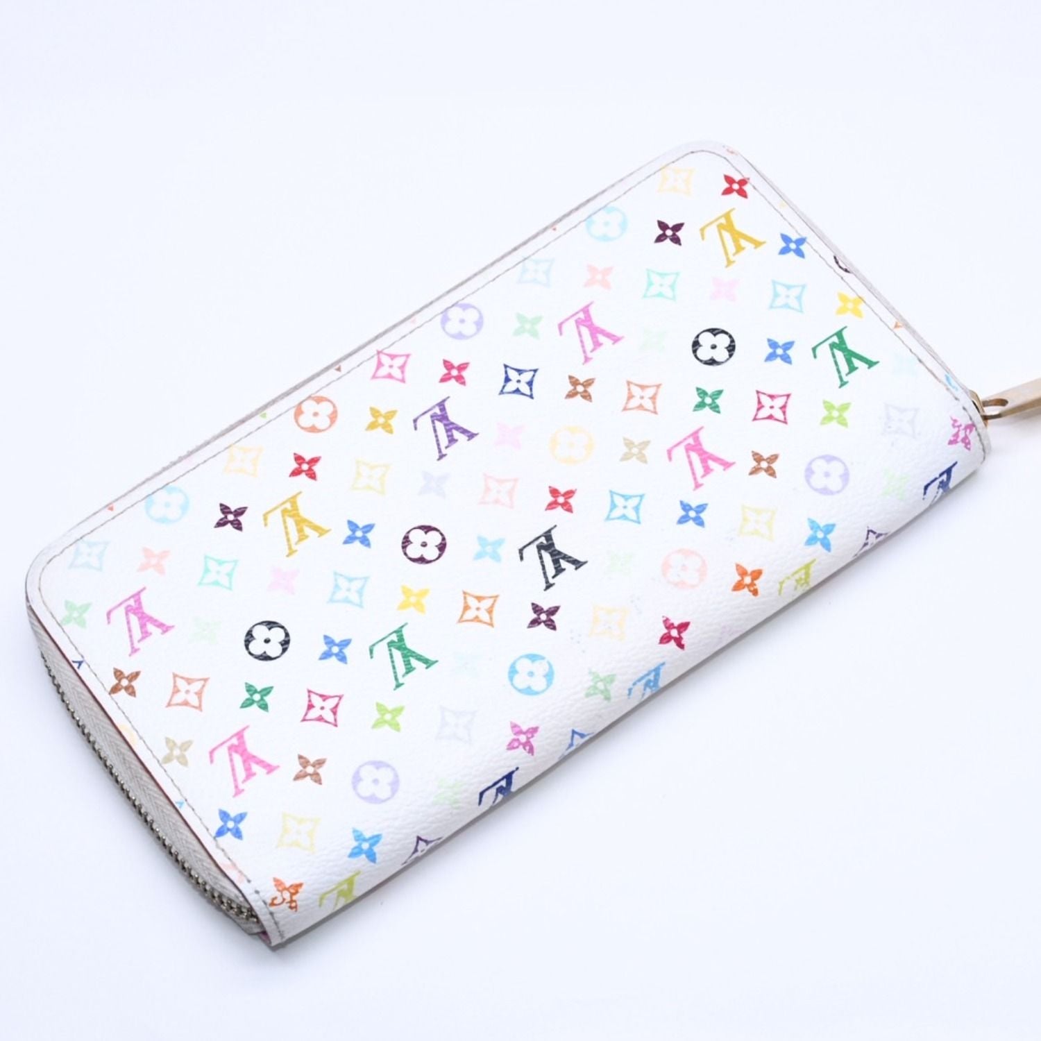 Louis Vuitton Monogram Multicolor Zippy Wallet Takashi Murakami Gold White — view 4