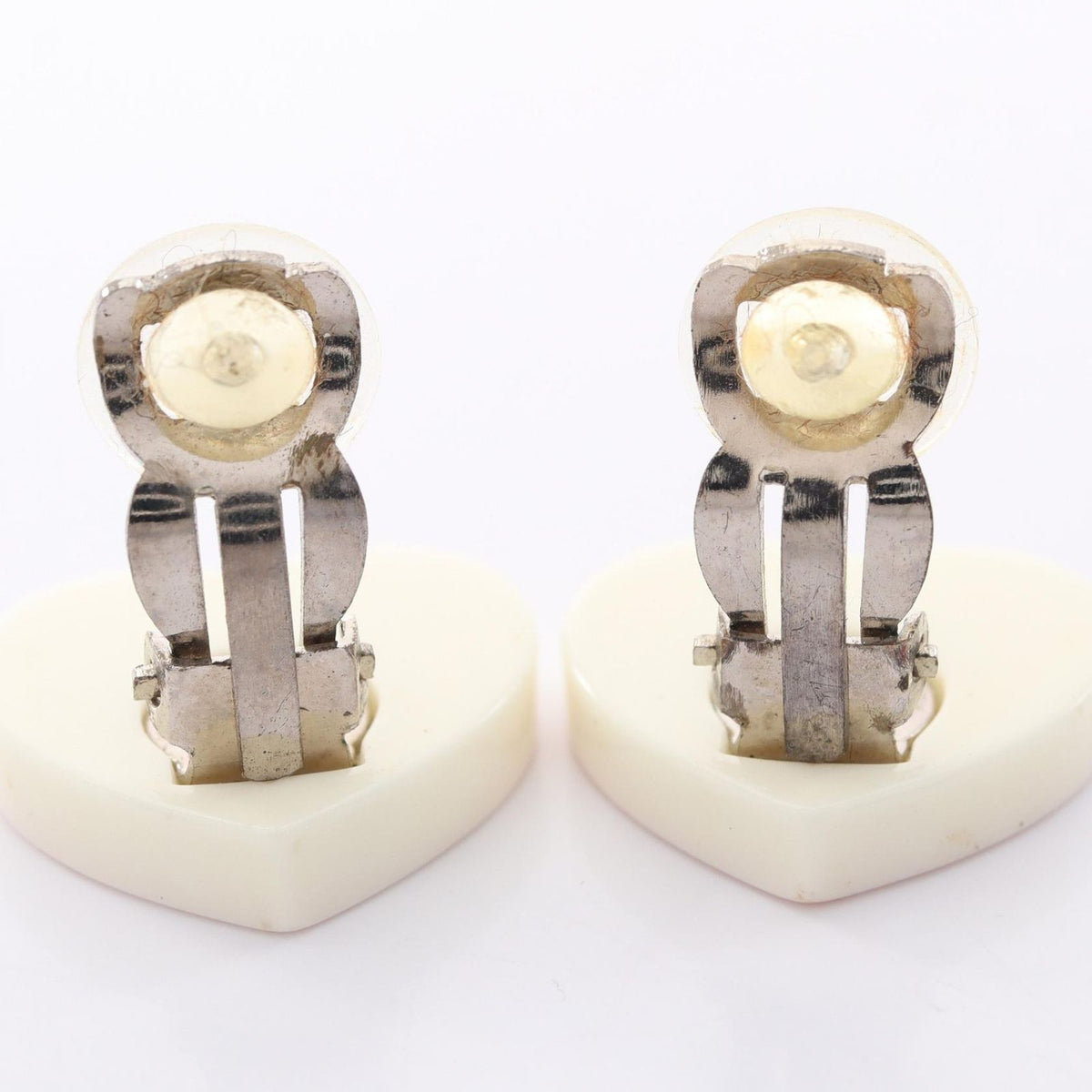 Chanel Earrings CC Logo Heart Stainless Steel — view 6
