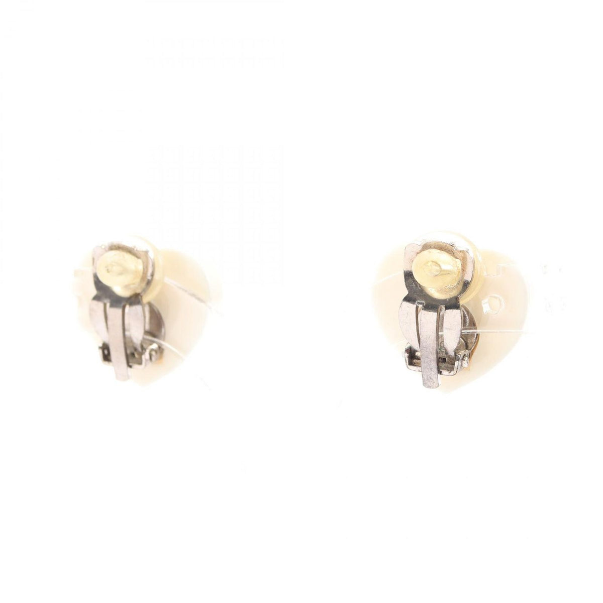Chanel Earrings CC Logo Heart Stainless Steel — view 2