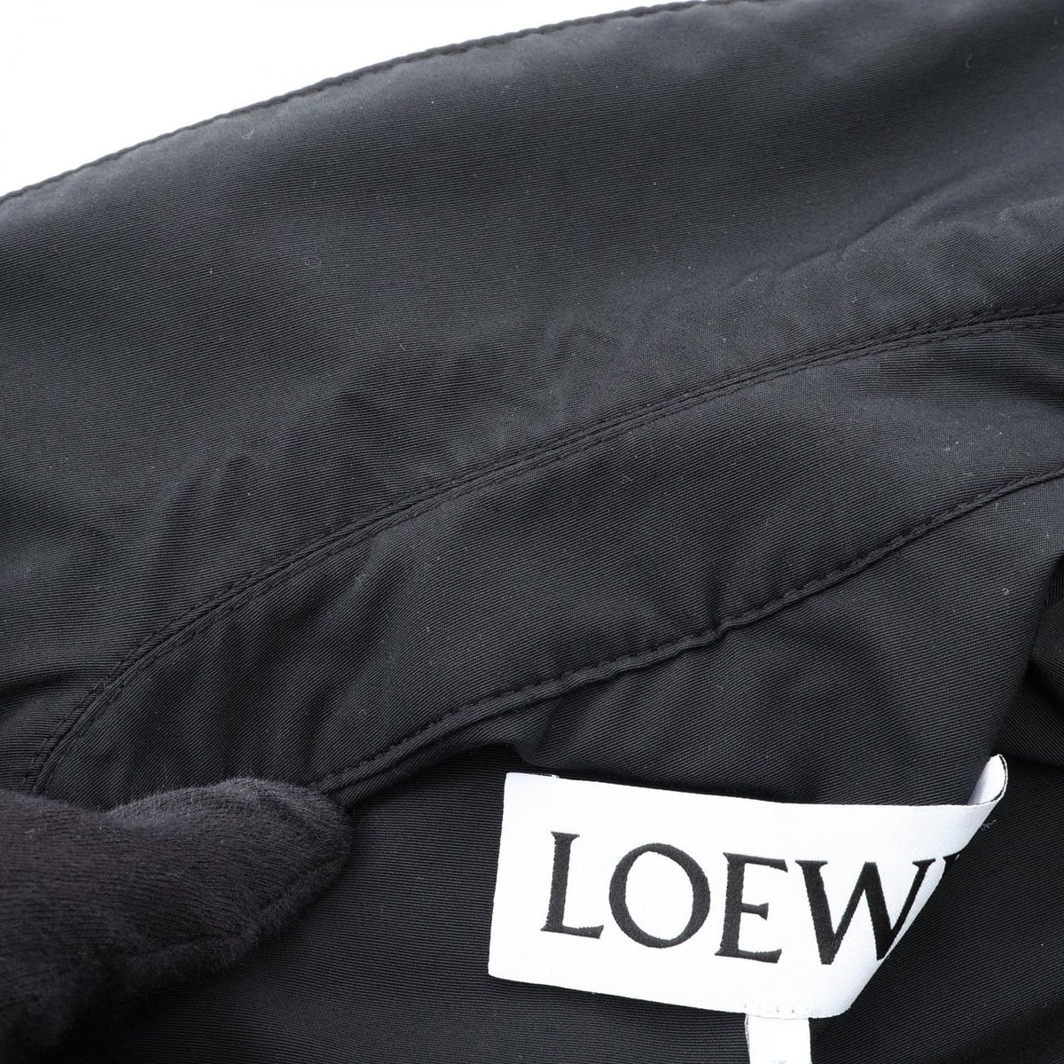 Loewe Anagram Hem Ruffle Black Jacket — view 6