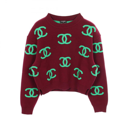 Chanel Knit CC Logo Crew Neck Cashmere Sweater