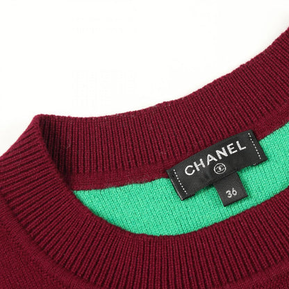 Chanel Knit CC Logo Crew Neck Cashmere Sweater — view 6