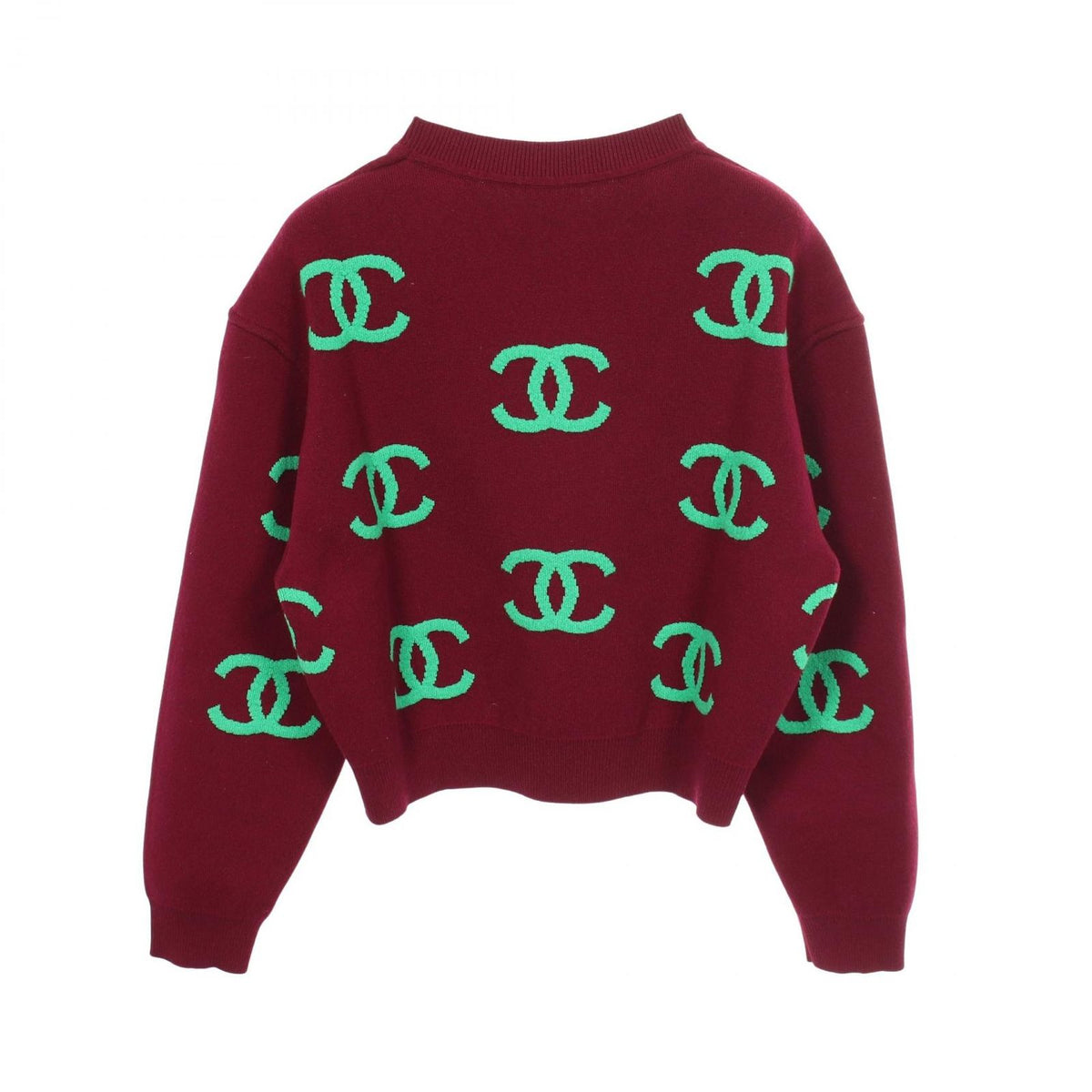 Chanel Knit CC Logo Crew Neck Cashmere Sweater — view 2