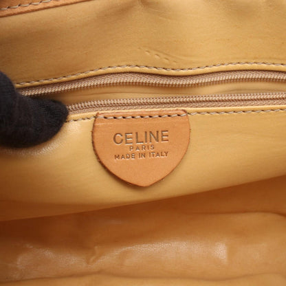 Celine Shoulder Bag Flap Macadam Brown Canvas Leather — view 4