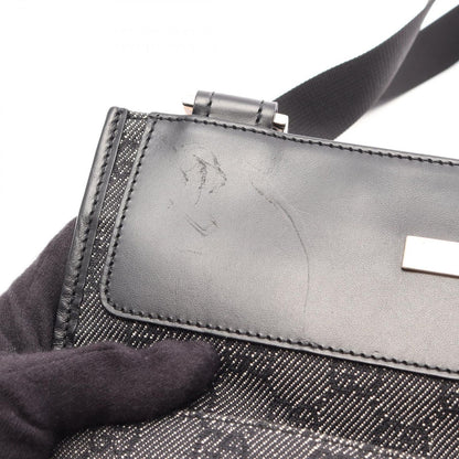 Gucci Shoulder Bag GG Canvas Gray Black — view 5